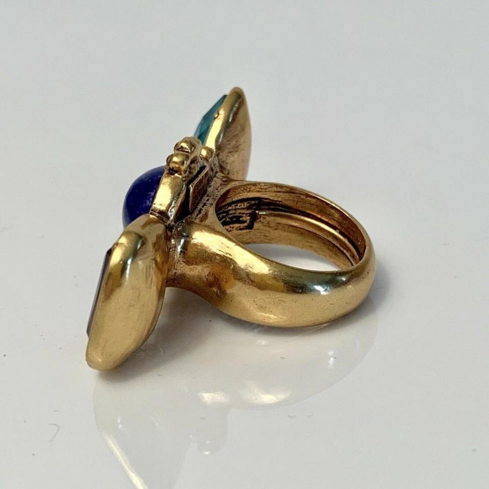 Oscar de la Renta 3-Crystal Ring Adjustable - Picture 4 of 10